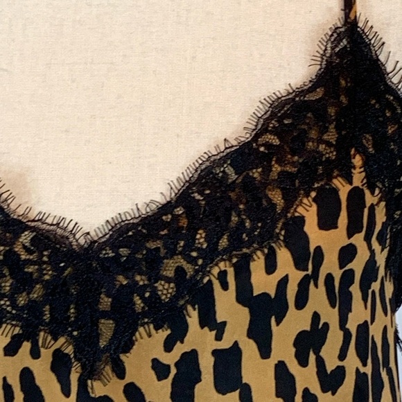 BP Animal Print Lace Print Camisole - Black / Brown - size Small - Picture 5 of 10